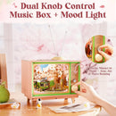 Rolife 3D Puzzle for Adults-Sakura Dreamy Tour, 3D Wooden Puzzles TV Music Box, DIY Creative Craft Kits Model Kits