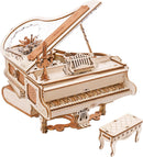 ROKR 3D Wooden Puzzles for Adults 223pcs Piano Model Kit 1:20 Scale Building Puzzles Wooden Music Box