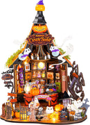 Rolife DIY Miniature Doll House Kit with Furniture for Children Adult Wooden Kits Toy (Haunted Candy House)