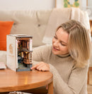 Rolife DIY Book Nook Kit Sakura Densya, DIY Miniature Booknook Kit Creative Decorative Bookend Bookshelf Insert