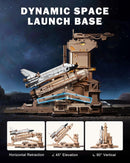 ROKR 3D Puzzles for Adults Space Shuttle, Interactive DIY Building Model with Lighting, Airplane Wooden Puzzles
