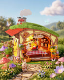 Rolife DIY Miniature House Kit Fluffy Grove Wooden Model Kit Fairy Tale Dollhouse Craft Kit for Adults