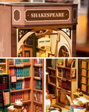 Rolife DIY Book Nook Kit 3D Wooden Puzzles for Adults 8.6" Bookstore Miniature House Kit Booknook Bookshelf Insert Decor