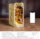 Rolife DIY Book Nook Kit Falling Sakura, DIY Miniature Booknook Kit Creative Decorative Bookend Bookshelf Insert