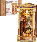 Rolife Book Nook Kits Library of Wonders 3D Puzzle, 10.4" Decorative Bookends Baroque-Style Booknook Bookshelf Insert