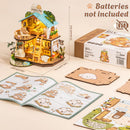 Rolife DIY Miniature Doll House Kit with Furniture for Children Adult Wooden Kits Toy (Puppy's Cosy Villa)