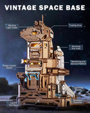 ROKR 3D Puzzles for Adults Space Shuttle, Interactive DIY Building Model with Lighting, Airplane Wooden Puzzles