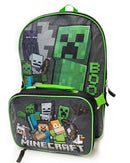 Bioworld Minecraft Backpack With Lunch Box For Boys