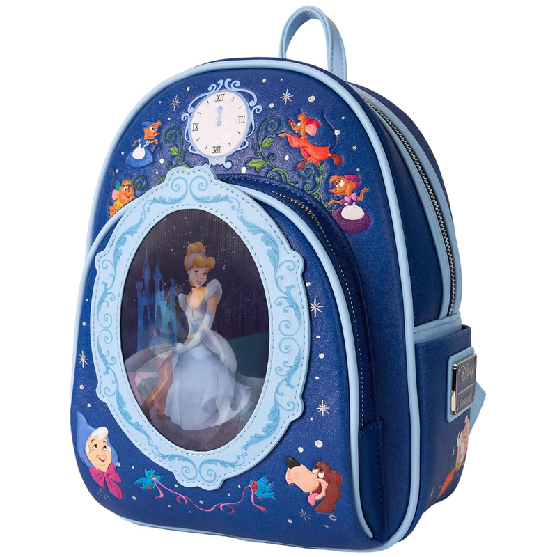 Loungefly Disney Cinderella 75th Anniversary Lenticular Mini Blue Backpack