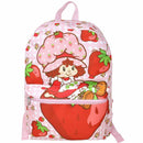 Strawberry Short 16" Pink Nylon School Backpack 16" Bookbag for Girls