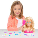 Just Play Barbie Fashionistas 20 Piece Styling Head for Kids, Blonde Hair