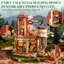 ROKR 3D Puzzle for Adults Factory Wooden Model Kit Luminous Factory DIY Dollhouse Kit Building with Music