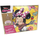 Disney Minnie Mouse 5 Wood Jigsaw Puzzles in Wood Storage Box