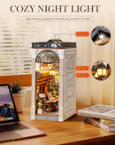 Rolife DIY Book Nook Kit for Adults European Arcade Street Scene, Miniature House Kits 3D Wooden Puzzle Booknook