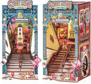 Rolife Book Nook Kits DIY 3D Wooden Puzzle for Adults 10" Subway Urban Street Scene Decorative Bookends Bookshelf Insert