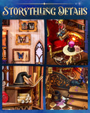 Rolife Book Nook Kit Magic Fantasy Corner DIY Miniature House Kit, 10" Wizard Witch Room Booknook Bookshelf Insert