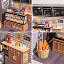 Rolife Golden Wheat Bakery LED Building Blocks for Adults,1:24 Toy Building Sets,Model Building Kits