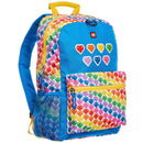 LEGO Rainbow Hearts Kids School Backpack, for Travel, On-the-Go, Back to School, with Adjustable Padded Straps