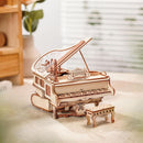 ROKR 3D Wooden Puzzles for Adults 223pcs Piano Model Kit 1:20 Scale Building Puzzles Wooden Music Box