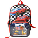 Hot Wheels Boys 16" Backpack for School with Rectangular Lunch Bag, for Kids