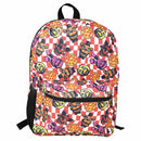 Five Nights at Freddy's 16" Red Checkered with Pizza Nylon School Backpack for Kids, with a front Pocket