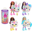 Barbie Cutie Reveal Chelsea Doll & Accessories, Color Dream Series Small Doll in Animal Costume with 6 Surprises Including Color Change (Styles May Vary)