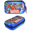 Marvel Super Hero Avengers Comic Hard Cover Pencil Case, Blue for Organization, Markers, Crayons, and small Supplies