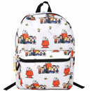 White Charlie Brown and the Peanuts 16" Nylon School Backpack for Kids, with a front Pocket