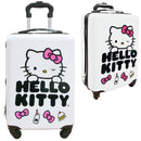 Hello Kitty Pink 18" Hard Sided Carry On Luggage w/4 Spinner Wheels