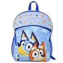 Bluey and Bingo Nylon Blue Kids 16" School Backpack for Girls and Boys ages 3+