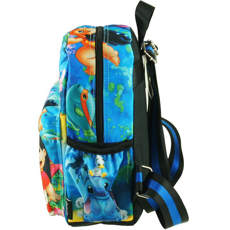 Disney Lilo and Stitch Deluxe Polyester 12" School Backpack for Kids