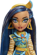 Monster High Doll, Cleo De Nile with Pet Dog, Blue Streaked Hair