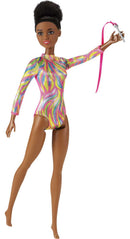 Barbie Career Rhythmic Gymnast Brunette Doll (12-in/3040-cm), Leotard and Accessories
