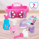Just Play Disney Junior Minnie Mouse Sparkle N’ Clean Caddy, Dress Up and Pretend Play, Kids Toys for Ages 3 up