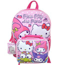 Hello Kitty & Friends 16" Shoulder Backpack with Rectangular Lunch Bag