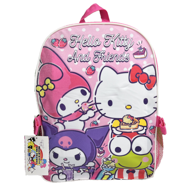 Hello Kitty & Friends 16" Shoulder Backpack with Rectangular Lunch Bag