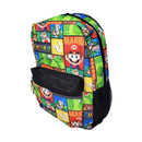 Super Mario Bros. All Over Print 16 inch Polyester School Backpack with Front Pocket for Boys
