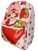 Strawberry Short 16" Pink Nylon School Backpack 16" Bookbag for Girls