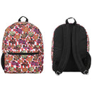 Five Nights at Freddy's 16" Red Checkered with Pizza Nylon School Backpack for Kids, with a front Pocket