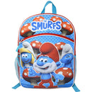 The Smurfs 16" Blue School Backpack with front and side Pockets