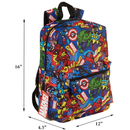 All Over Print Avengers Comic 16" School Backpack with front Pocket, Unisex