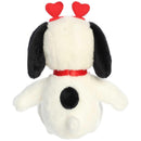 Aurora® Adorable Peanuts® Love On The Mind™ Snoopy Stuffed Animal,  Nostalgic Gift for Adults and Birthday Celebrations - White 6 Inches