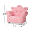 Melissa & Doug Child's Crown Armchair, Pink Faux Leather Children's Furniture (Armchair for Kids, Sturdy Construction, 17.5" H x 18.3" W x 23" L)