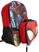 Marvel Spider-Man with Venom Spider-Man 16" Shoulder Backpack for School with Rectangular Lunch Bag