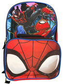 Marvel Spider-Man with Venom Spider-Man 16" Shoulder Backpack for School with Rectangular Lunch Bag