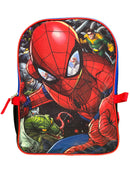 Marvel Spider-Man 16" Shoulder Backpack for School with Rectangular Lunch Bag