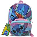 Disney Stitch 16" Backpack with Rectangle Lunch Bag