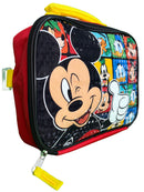Disney Mickey Backpack for School with Rectangular Lunch Bag, for Kids