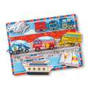 Melissa & Doug Vehicles Wooden Chunky Puzzle - Plane, Train, Cars, and Boats (9 pcs)
