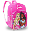 Barbie & Friend 16" Pink Girls Backpack with Front Pocket and side mesh Pockets